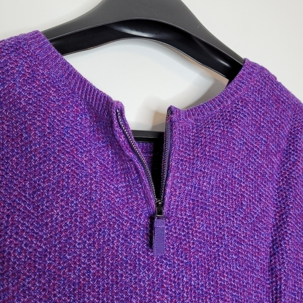 Talbots Purple Knit Waffle Sweater - Picture 6 of 11